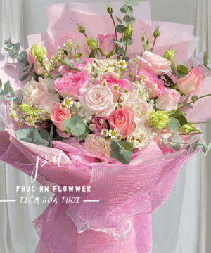 bó hoa tặng bạn gái đẹp, hoa sinh nhật, hoa 8/3 - Hoa Tươi Phúc An