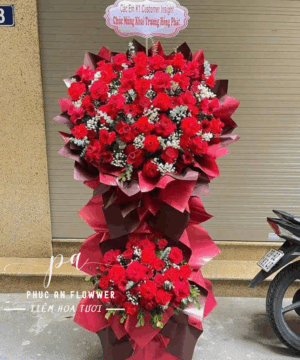 kệ hoa khai trương 2 tầng cao cấp - Hoa Tươi Phúc An