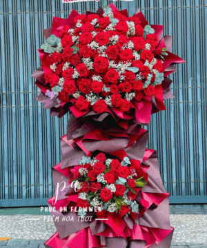 kệ hoa chúc mùng 2 tầng cao cấp -Hoa Tươi Phúc An