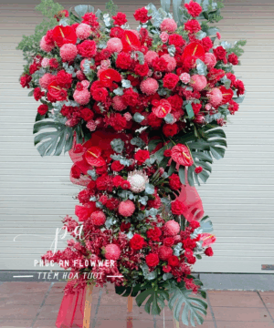 kệ hoa chúc mừng cao cấp phù hợp cho nhiều dịp tặng - Hoa TƯơi Phúc An