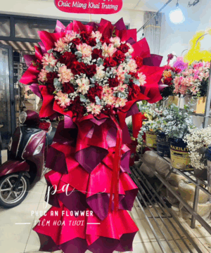kệ hoa khai trương đỏ sang trọng, kệ hoa chúc mừng khai trương cao cấp, hoa khai trương tông đỏ đẹp, kệ hoa chúc mừng doanh nghiệp, kệ hoa khai trương hiện đại, hoa chúc mừng sự kiện, kệ hoa khai trương đẹp, kệ hoa chúc mừng thành công